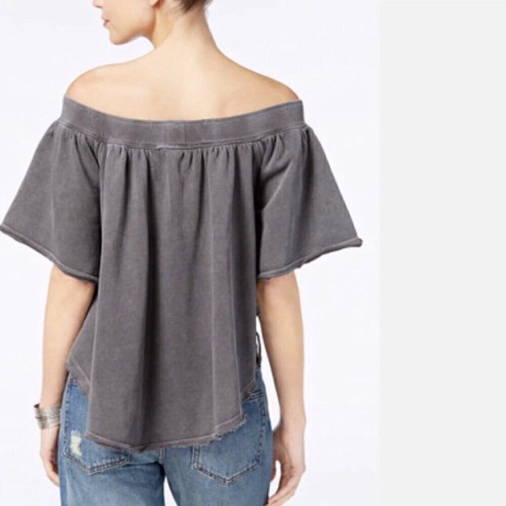 Free People Kiss Me Off The Shoulder Top - Picture 3 of 8